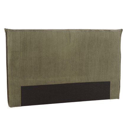 Tête de lit rembourrée pour lits 140/160cm velours côtelé vert - Collection Arthur