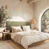Upholstered headboard for 160/180 cm beds in green corduroy - Arthur Collection