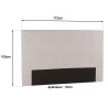 Tête de lit rembourrée pour lits 140/160cm couleur grise - Collection ARTHUR