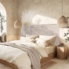 Upholstered headboard for 160/180 cm beds in grey - ARTHUR Collection