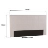 Tête de lit rembourrée pour lits 160/180cm couleur grise  - Collection ARTHUR