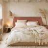 Tête de lit rembourrée pour lits 160/180cm couleur terracotta / orange
