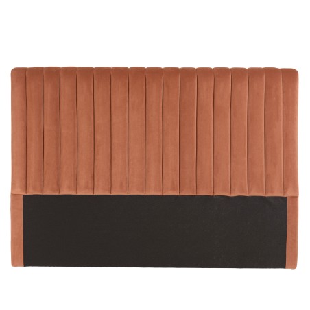 Upholstered headboard for 140/160cm beds in orange velvet