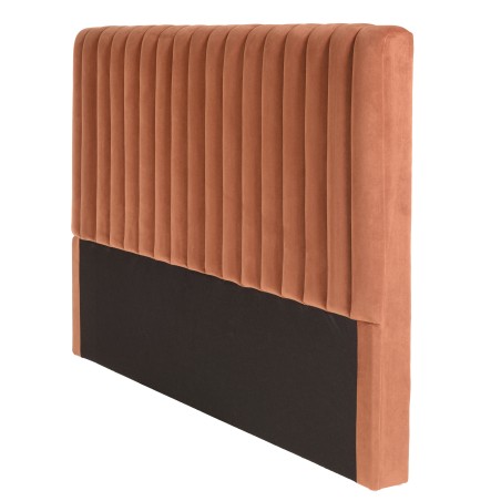 Tête de lit rembourrée pour lits 140/160cm velours orange