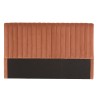 Upholstered headboard for 140/160cm beds in orange velvet