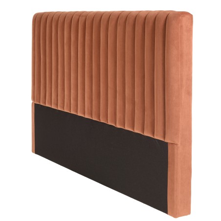 Tête de lit rembourrée pour lits 140/160cm velours orange