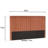 Upholstered headboard for 140/160cm beds in orange velvet