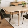 Table à manger ext. 250/350x100cm naturelle pieds chêne Table à manger ext. 250/350x100cm naturelle pieds chêne