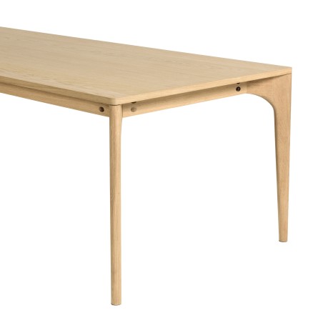 Table à manger ext. 250/350x100cm naturelle pieds chêne