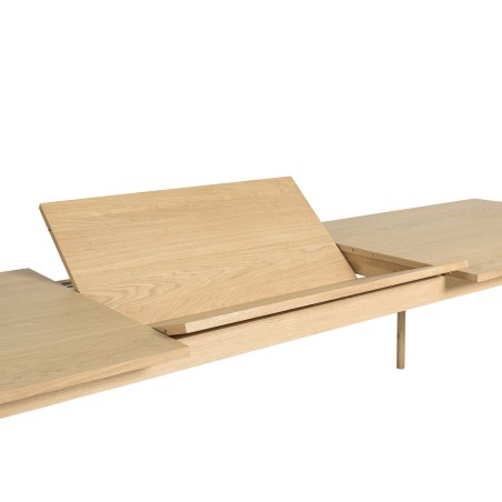 Table à manger ext. 250/350x100cm naturelle pieds chêne