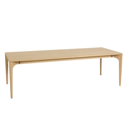 Table à manger ext. 250/350x100cm naturelle pieds chêne