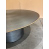 SECOND HAND - Round coffee table 80x80cm in black iron with gold trim
