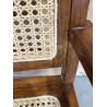 SECONDE MAIN - Fauteuil mindi et cannage bois foncé