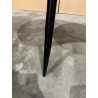 SECONDE MAIN - Table d’appoint plateau texturé noir mat pieds fer noir