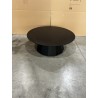 DALY Black Round Coffee Table 90x90cm - 100% Wood Functional Design