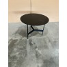 DALY Black Round Coffee Table 50x50cm - Metal Base