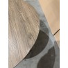 SECONDE MAIN - Table basse biseautée 70x70cm mocha pieds graphiques métal noir