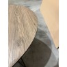 JULIA Beveled Coffee Table 70x70cm Mocha Black Metal Graphic Legs