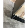 CARLA Sideboard 2 Doors Fir Wood and Metal Legs - Elegant Storage Solution