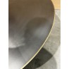 JAMES Round Coffee Table 120x120cm - Black Iron with Gold Trim