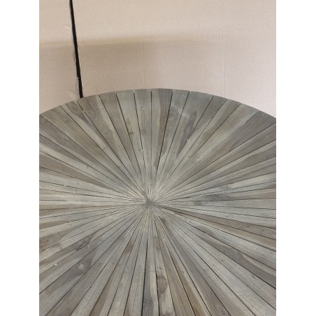 CLARA Round Coffee Table 90x90cm - Natural Teak Wood