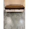 ALIX Mango Wood TV Stand - 2 Niches, 2 Drawers