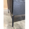 MAXENDRE - Natural TV Stand with 1 Door, 2 Drawers and Black Metal Legs