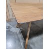 SECONDE MAIN - Table à manger rectangulaire 220x100cm bois teck recyclé pieds croisés teck