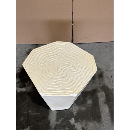 GREGOIRE Tree Stump Effect Stool in Beige Concrete - Unique Design