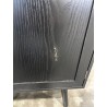 ANGELO Black Wooden Sideboard with Drawers & Doors