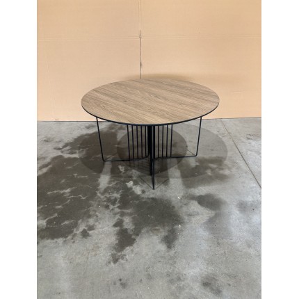 SECONDE MAIN - Table basse biseautée 70x70cm métal noir