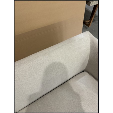 SECONDE MAIN - Canapé beige 3 places pieds en métal noir