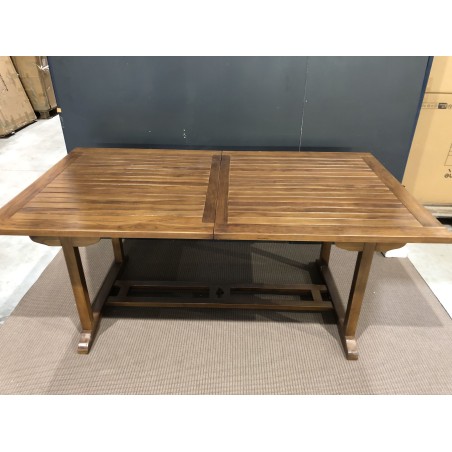 SECONDE MAIN - Table de jardin 8/10 personnes - rectangulaire extensible 180/240 x 100 cm en bois Teck huilé
