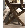 SECONDE MAIN - Ensemble de 2 fauteuils de jardin pliants en bois Acacia et rotin synthétique