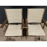 VICK - Set of 2 Folding Garden Armchairs | Acacia Wood & Rattan
