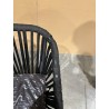 Black garden armchair with rope | SECONDE VIE