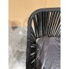 Fauteuil de jardin noir avec cordage noir | SECONDE VIE