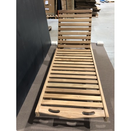 Premium Teak Sun Lounger with Wheels - Rot-Resistant Garden Furniture
