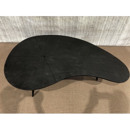 SECONDE MAIN - Table basse plateau texturé noir