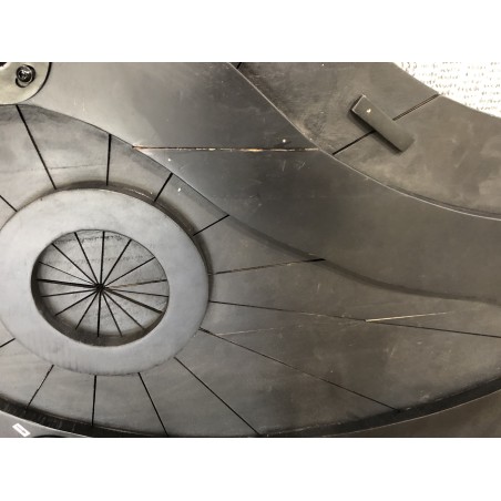 Ovoid coffee table with textured black | SECOND LIFE