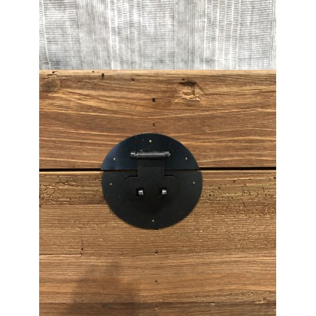 SECONDE MAIN - Coffre rangement marron bois Pin recyclé