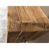 SECOND HAND - Brown storage chest, recycled pine with black metal handles