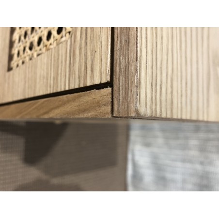 SECONDE MAIN - Chevet couleur naturelle 1 tiroir cannage