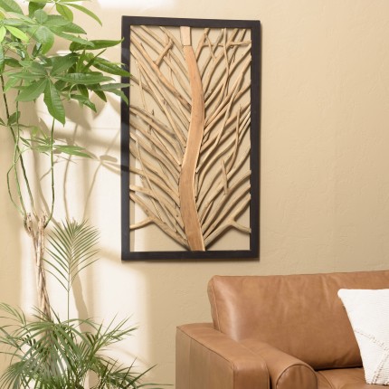 Wall decoration 120x70cm teak tree of life motif | SECOND-HAND