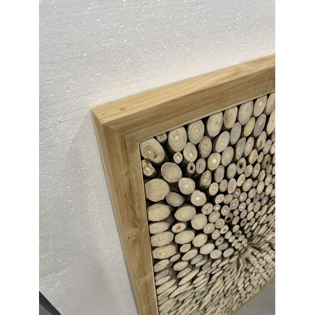Déco 120x70cm branches de teck, cadre naturel | SECONDE MAIN