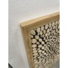 Decorative item, 120 x 70 cm, teak branches, natural frame | SECOND LIFE