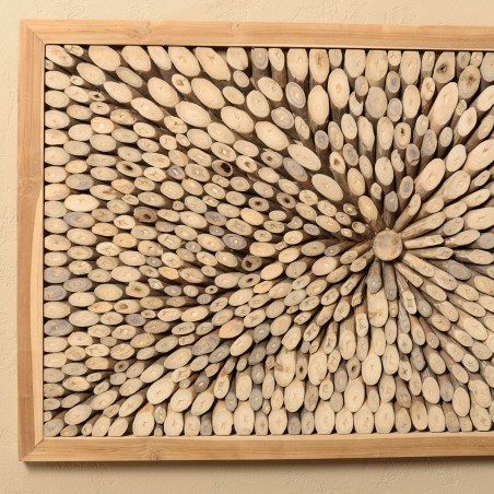 Déco 120x70cm branches de teck, cadre naturel | SECONDE MAIN