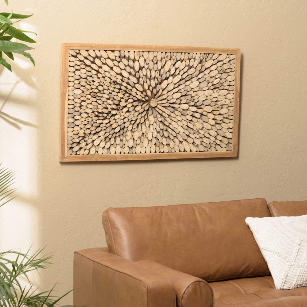 Decorative item, 120 x 70 cm, teak branches, natural frame | SECOND LIFE Decorative item, 120 x 70 cm, teak branches, natural frame | SECOND LIFE