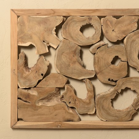 Decorative item, 120 x 70 cm, rounded shapes, teak | SECOND-HAND
