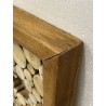 Teak mosaic wall decoration, 120x70 cm | Second-hand